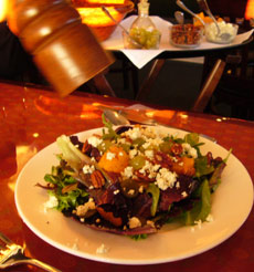 salad at Pisces Rising